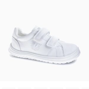 Zapatilla deportiva barefoot Pablosky SONIC 200000 blanca con doble velcro