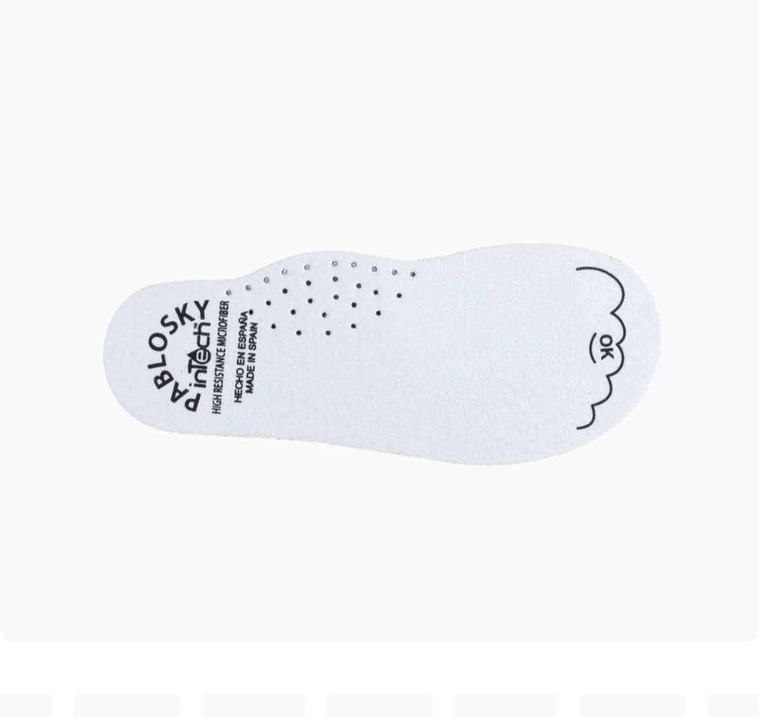 Zapatilla deportiva barefoot Pablosky SONIC 200000 blanca con doble velcro - Imagen 5