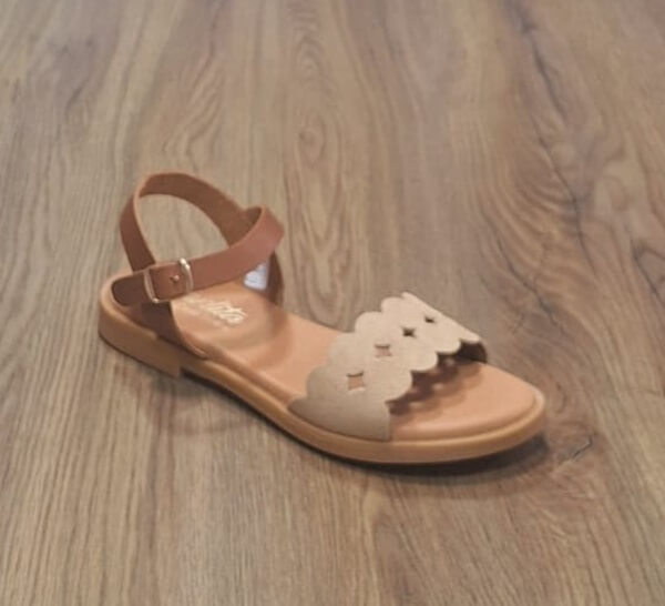 Sandalia ondas beige