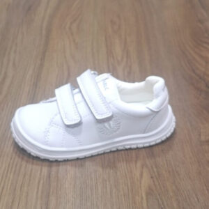 Zapatilla deportiva barefoot Pablosky SONIC 200000 blanca con doble velcro