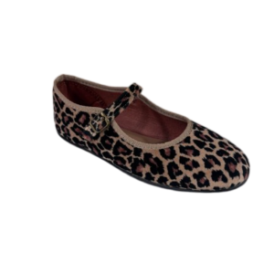 Merceditas de Terciopelo con Estampado de Leopardo