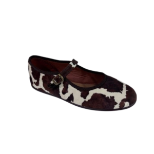 Merceditas de Terciopelo con Estampado de Vaca